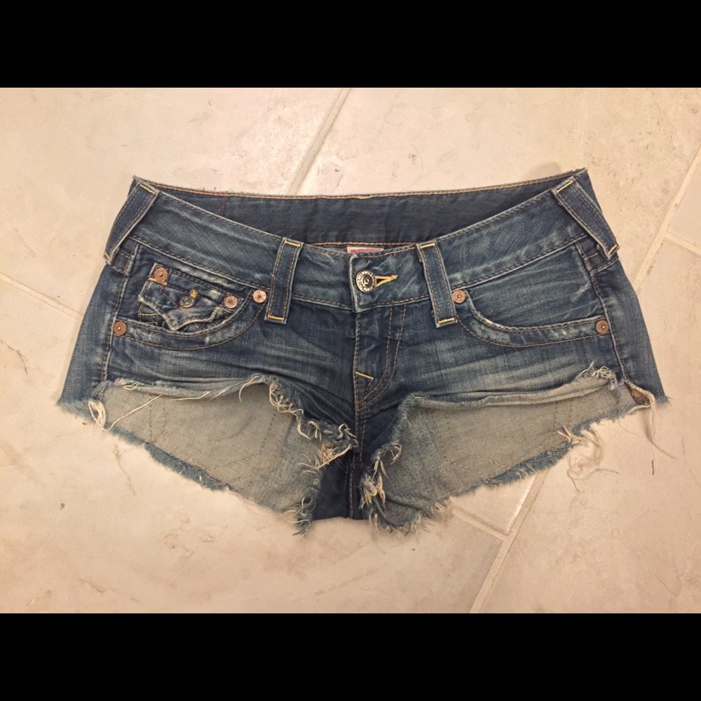 True Religion Joey Cut-Off Shorts